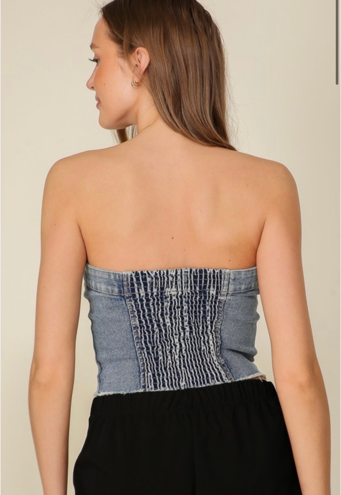 Marie Denim Strapless