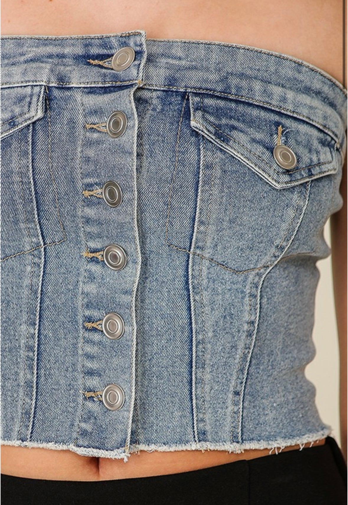 Marie Denim Strapless