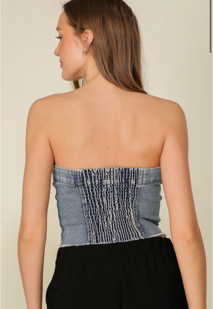 Marie Denim Strapless