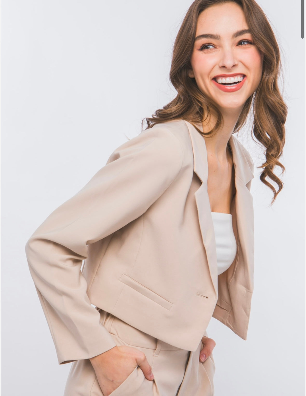 Vrouwen Cropped Blazer