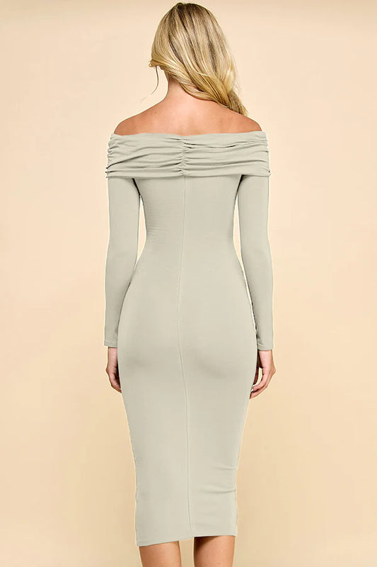 Alma Midi Dress - Almond Milk